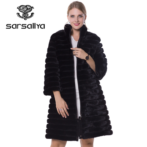 SARSALLYA Real Fur Women Fur Coats Genuine Leather Styles Mink Coat Fashion Slim Winter Coats Of Fur Sell Well Natural Fur ► Photo 1/6