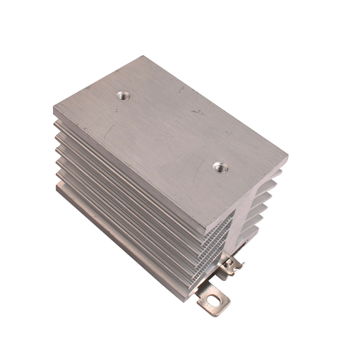 New Aluminum heat sink DIN rail mounted for single solid state relay 60A-100A ssr heatsink ► Photo 1/6