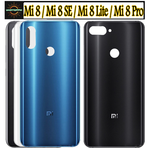 For Xiaomi Mi 8 Back Cover Battery Glass Mi8 Lite Explorer Mi 8 Pro Rear Glass Door Case For Xiaomi Mi 8 SE Back Cover Replace ► Photo 1/6