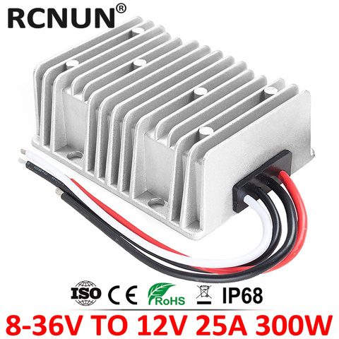 8-36V TO 12V 15A 20A 25A Automatic Boost-Buck DC DC Converter 13.8 Volt to 12 Volt Car Power Supply Voltage Stabilizer CE RoHS ► Photo 1/6