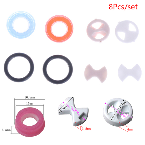 8Pcs/set Ceramic Disc Silicon Washer Insert Turn Replacement 1/2