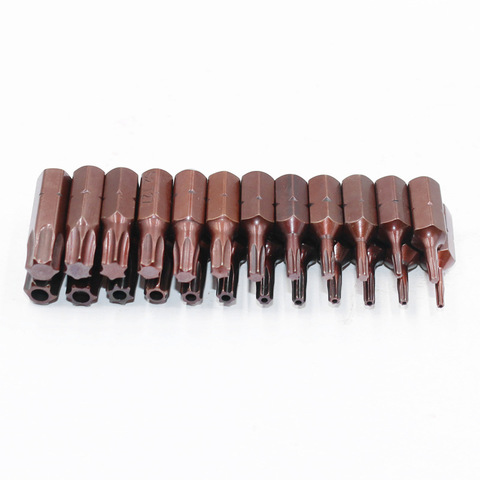 12pcs S2 Steel 1/4 inch Shank Magnetic Torx Screwdriver Bit Set With Hole T6 T7 T8 T9 T10 T15 T20 T25 T27 T30 T35 T40 ► Photo 1/3