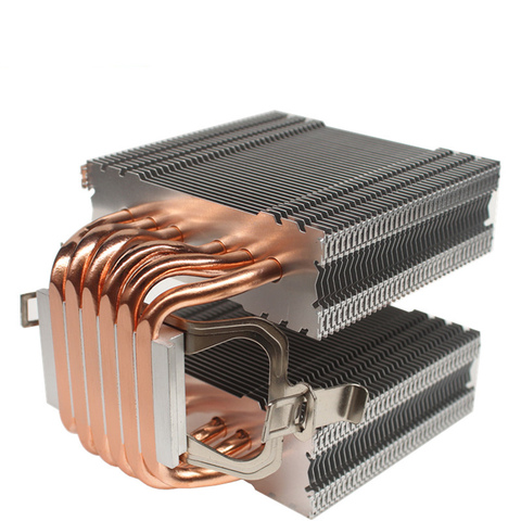 KOOLASON i5 i7 AM3 LGA 1151 1366 Computer CPU 90mm No fan radiator 6 Copper tube Heat pipe quiet cooling fin Fanless ► Photo 1/4