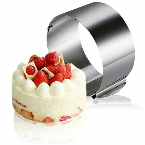 16-30cm Retractable Cake Molds Stainless Steel Baking Moulds Fondant Molds Cutters Round Form Ring Mold Cake Decoration Tool ► Photo 1/6