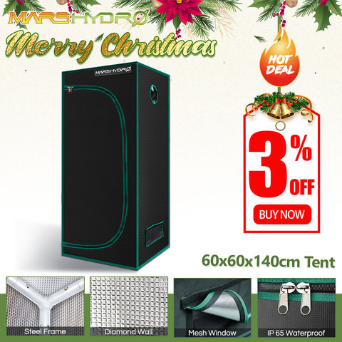 1680D Mars Hydro 60x60x140cm LED Grow Tent box Indoor Hydroponics garden Water-proof hut Diamond Reflective Mylar grow room ► Photo 1/6