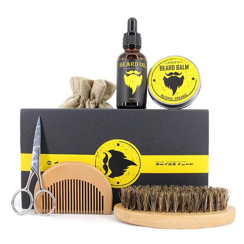 YOHAPPY Men Beard Care Set 100% Natural Organic Beard Oil Beard Comb Styling for Groomed Beard Growth Care Kit ► Photo 1/6