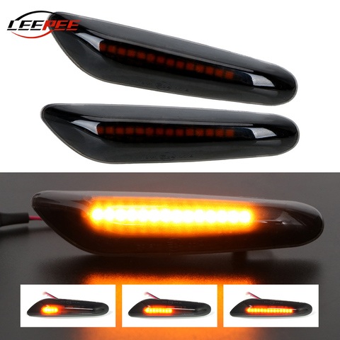 LEEPEE Car Turn Signal Lamp For BMW E90 E91 E92 E93 E60 E87 E82 E46 LED Light Auto Indicator Left Right Flow Lights Accessories ► Photo 1/6