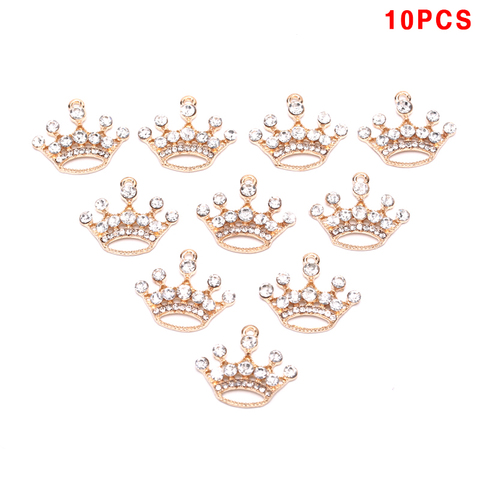 10Pcs/Set Alloy Crystal Small Crown Charms Pendant DIY Craft Jewelry Making Decoration ► Photo 1/6