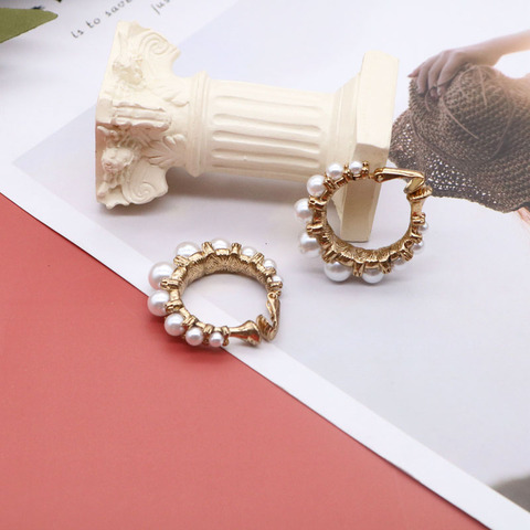 Round-Pearl Earring Copper Material Clip For No-Ears-Holes ► Photo 1/6