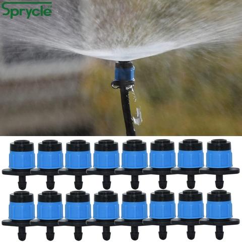 SPRYCLE 20PCS Garden Micro Watering Sprinklers 360 Degrees Rotating Nozzle Mini Spraying 4/7mm Hose for Flower Garden Greenhouse ► Photo 1/6