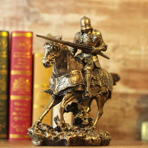 Nordic Medieval Sparta Rome Iron Samurai Armor Model Wine Cabinet Decoration Vintage Home Decor Classical Resin Crafts Figures ► Photo 1/4