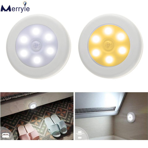 Human Body Induction LED Night Light PIR Infrared Motion Sensor Cabinet Wall Lamp Light Control Battery Night Lamp for Bedroom ► Photo 1/6