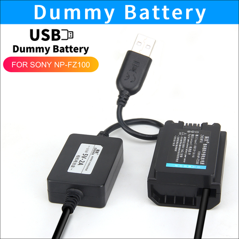 NP-FZ100 Dummy Battery NPFZ100 DC Coupler Power Adapter for Sony ILCE-9 Alpha A9 A7RM3 A7RIII A7M3 A7R4 camera ► Photo 1/6