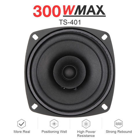 1pcs 4 Inch 300W Car Coaxial Speaker Vehicle Door Auto Audio Music Stereo Loudspeaker Full Range Frequency Car Hifi Speaker ► Photo 1/6