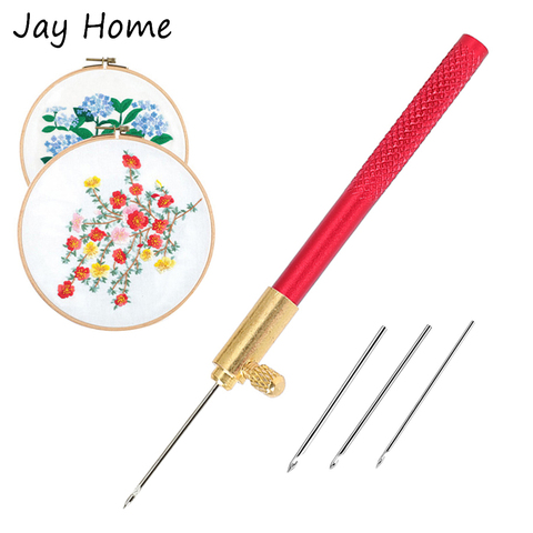 Tambour Crochet Hook with 3 Needles Set Embroidery Beading Needle Tools Stitching French Crochet DIY Craft Sewing Accessories ► Photo 1/6