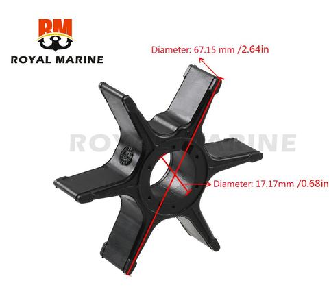 Water Pump Impeller for Suzuki 2 Stroke 20HP 25HP 30HP 35HP 40HP Outboard Motor Water Pump 17461-96301 17461-96310 18-3096 Boat ► Photo 1/6