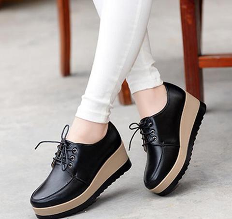 Shorha Autumn Spring Moccasins Women Flats Fashion Flat Platform Shoes Women's Loafers Ladies Slip On Shoes Female large size ► Photo 1/6