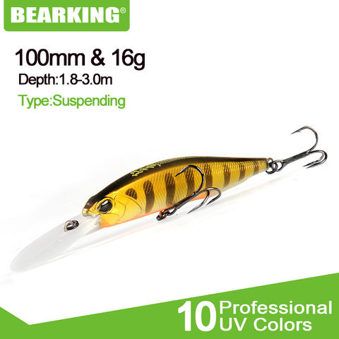 BEARKING 10cm 16g Lure Wobblers Crankbaits Hard Lure Pike Artificial Bait Fishing Tackle Bass Trout Fishing Lures ► Photo 1/6