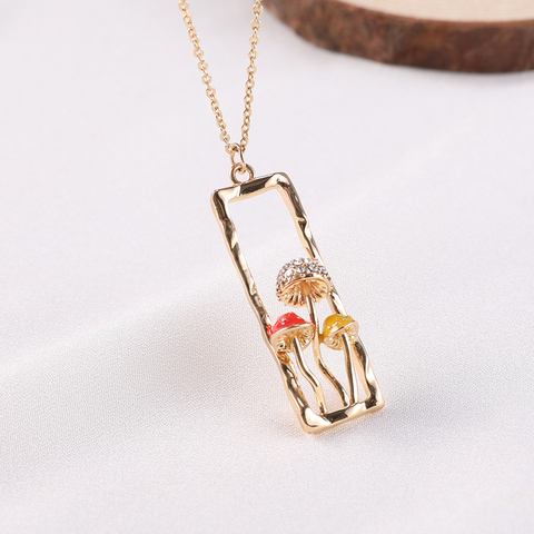 Makersland Unique Mushroom Pendant Necklace Cute Food Simulation Sweet Korean Chain Necklaces Christmas Prensent For Girls 2022 ► Photo 1/6