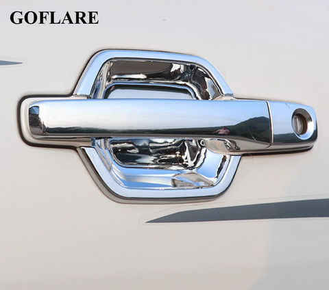 chrome car door handle bowl cover trim panel for Mitsubishi Pajero 4 IV V93 V95 V97 V98 2007 2009 2012 2022 car accessories ► Photo 1/6