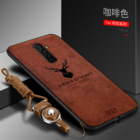 For OPPO Realme X2 Pro Case Luxury Soft Silicone+Hard fabric Deer Slim Protective Back Cover Case for realme x2 pro x2pro shell ► Photo 1/6