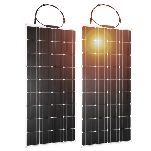 Dokio Flexible Solar Panel 100W Monocrystalline Solar Cell 200w 400w 600w 800W 1000W Solar Panel Kit For RV/Boat/Home system ► Photo 1/6