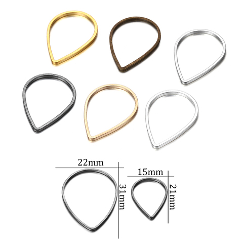 30Pcs/lot Waterdrop Teardrop Link Charm Connectors Closed Jump Rings For DIY Earring Finding Jewelry Making Accessories Supplies ► Photo 1/6