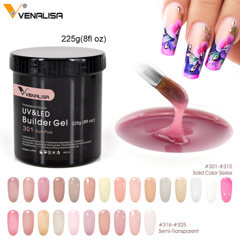 Venalisa Brand 225g french acrylic nails soak off led camouflage color hard jelly fast dry nail building extend gum builder gel ► Photo 1/6