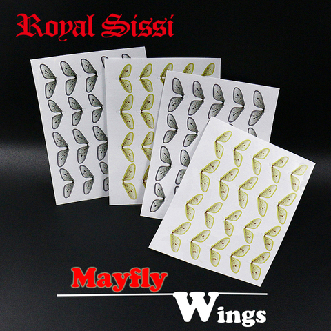 Royal Sissi 80pcs set super fine Pre-cut realistic adult mayfly wings thin&flexible fly tying materials for trout fishing lures ► Photo 1/6