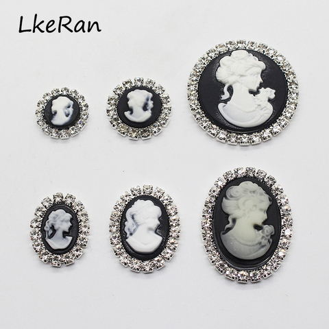 LkeRan 10pcs/Lot Fashion Beauty Head Buttons Multiple sizes Wedding Decoration Button Sewing Crystal Diy Accessories Wholesale ► Photo 1/6