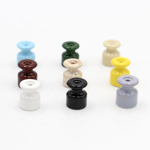 10/50Pcs Porcelain Insulator for Wall Wiring Ceramic Electrical Insulator with Screw ► Photo 1/6