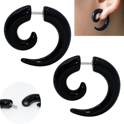 PAIR Acrylic Fake Ear Plug Sprial Expander Piercing Internally Thread Cheater Tunnel Plug Strecther Gauge Earring Body Jewelry ► Photo 1/6