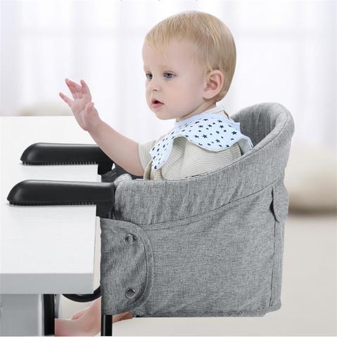 Hook On High Chair Portable Baby Highchair Foldable Travel Highchair Clips to Dining Table,Kids Feeding Chair with Safety Belt ► Photo 1/6