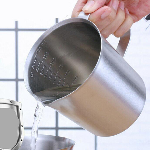 Thickened 304 Stainless Steel Measuring Cup With Scale 2000ML 1000ML 500ML Large Capacity Kitchen Practical Measuring Cup ► Photo 1/6