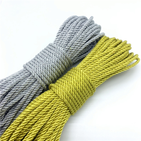 2mm 3mm 4mm 6mm 5yards/Lot Gold Silver Cord Rope Thread Cord String Strap Necklace Rope For Home Decoration Accessories ► Photo 1/5