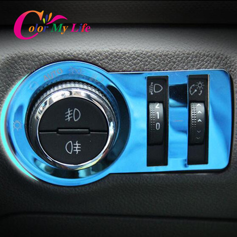 Car Stainless Steel Lamp Headlight Switch Decoration Trim for Chevrolet Cruze Malibu Trax for Buick Encore REGAL Excelle GT/XT ► Photo 1/5
