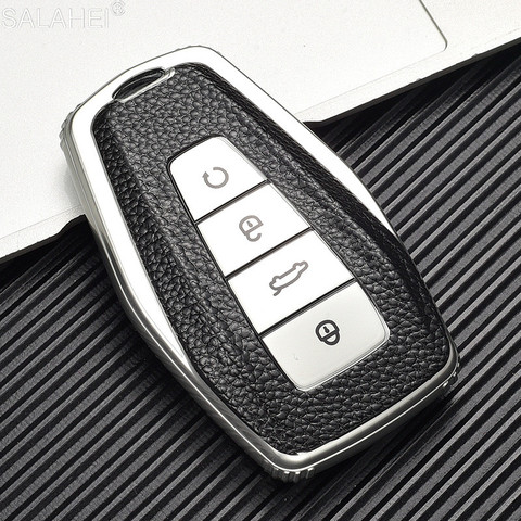 Colorful TPU Leather Car Remote Key Case Cover Holder Shell For Geely Coolray 2022-2022 4 Buttons Auto Styling Fob Accessories ► Photo 1/6