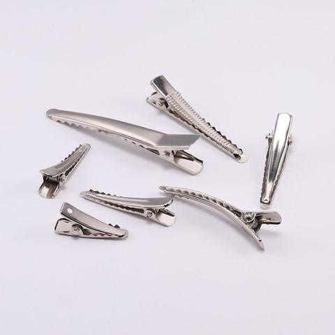 20pcs/lot 25-60mm Rhodium Single Prong Alligator Hair Clips Blank Base For DIY Hairpins Jewelry Making Findings Accessories ► Photo 1/6