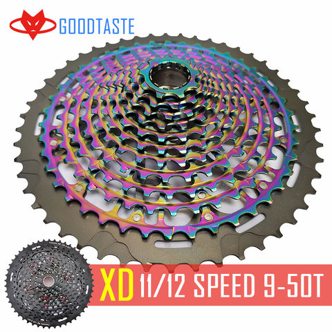 MTB 12 11-speed 9-50T cassette tape Ultimate XD cassette tape Rainbow 375g ULT cassette tape ultra-light 12s bicycle freewheel ► Photo 1/6