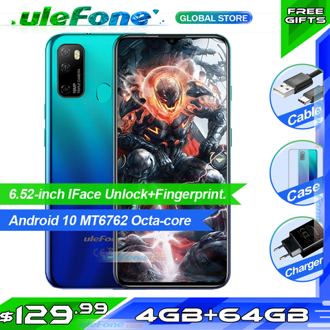 Ulefone Note 9P Smart phone Android 10 4GB RAM 64GB ROM 6.52 Inch Waterdrop Screen Mobile phone Octa-core 4G Celular Phone ► Photo 1/6