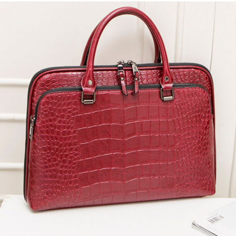 Fashion Women's Leather Briefcase For 13.3