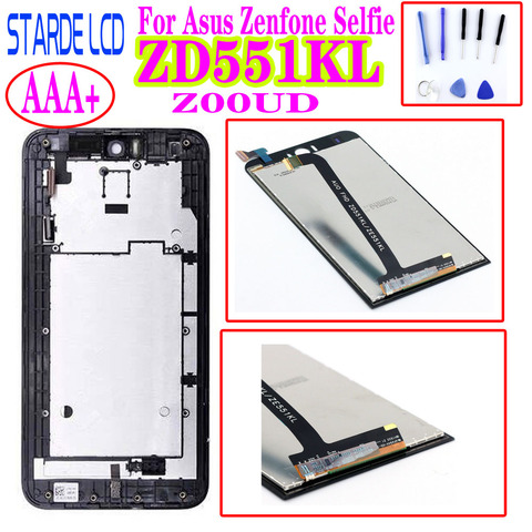 STARDE 5.5''LCD for Asus Zenfone Selfie ZD551KL LCD Display Touch Screen Digitizer Assembly with Frame ZOOUD LCD with Free Tools ► Photo 1/6
