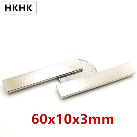 1/3/5/100Pcs 60x10x3 Neodymium Magnet 60mm x 10mm x 3mm NdFeB Block Rectangular Super Powerful Strong Permanent Magnetic imanes ► Photo 1/6