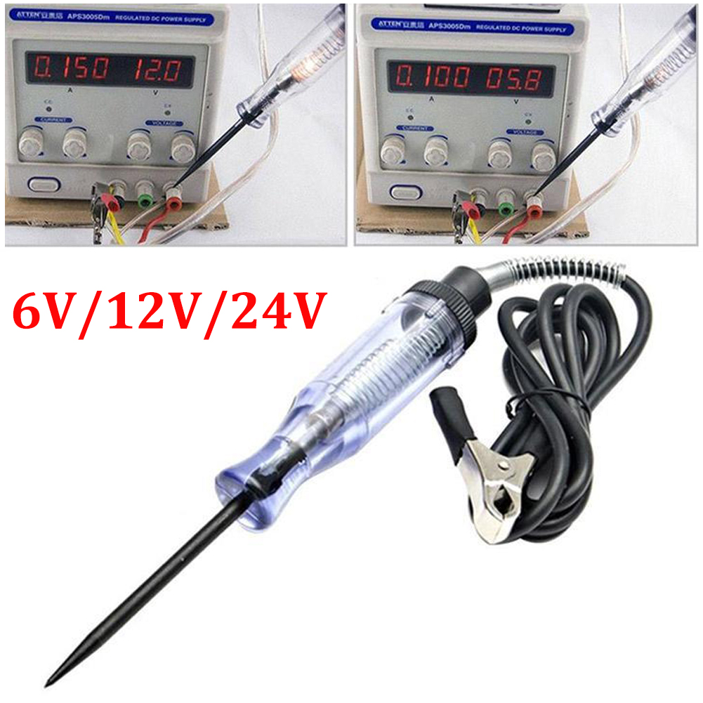 DC 6V 12V 24V Probe Light System Test Probe Lamp Auto Car Light Circuit Tester Lamp Voltage Test Pen Detector Copper ► Photo 1/6