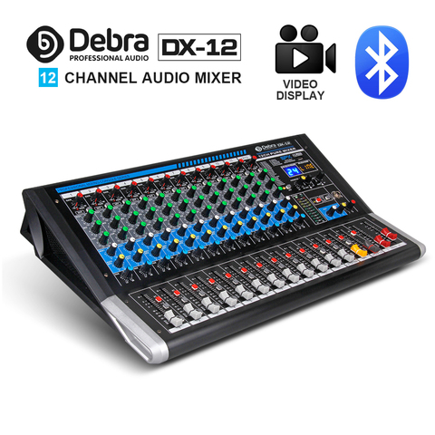 Debra Audio DX-12 12-Channel Audio Mixer dj controller Sound Board with 24 DSP Effect USB  Bluetooth XLR Jack Aux Input ► Photo 1/6