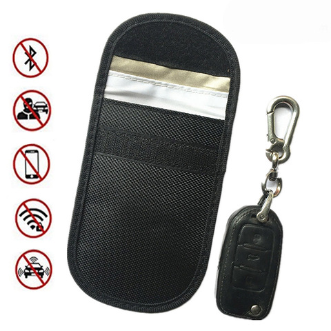 Faraday Car Remote Key Bag FOB Signal Blocker RFID Shielding Pouch Oxford Cloth Credit Card Case for Privacy Protection BAG1056 ► Photo 1/6