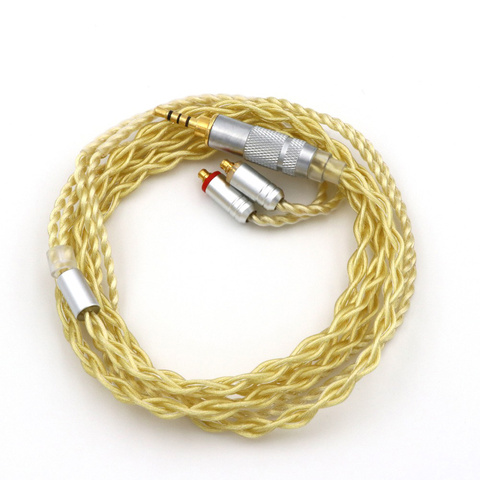 MMCX/0.78mm 2Pin Connector 3.5mm 2.5mm Balanced Upgraded Earphone Cable Extremely Soft 7N OCC Pure Silver +Gold Plated For IEMs ► Photo 1/6