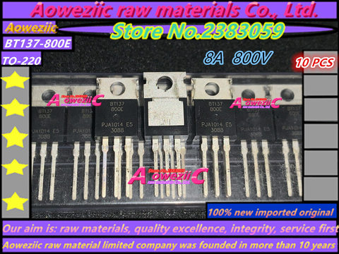 Aoweziic 2017+ 100% new imported original BT137-800E  BT138-800E  BT139-600E  BT139-800E TO-220  transistor  BT137  BT138  BT139 ► Photo 1/4