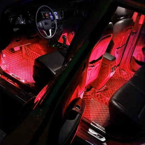 Led Bar Car Interior Backlight Ambient Mood Foot Light With Cigarette Lighter Decorative Atmosphere Lamp Auto Accessories 12v ► Photo 1/6