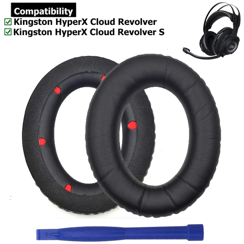 1 Pair Replacement Ear Pads Earpads Foam Cushion Pillow Parts Cover for Kingston HyperX Cloud Revolver S Gaming Headset ► Photo 1/6